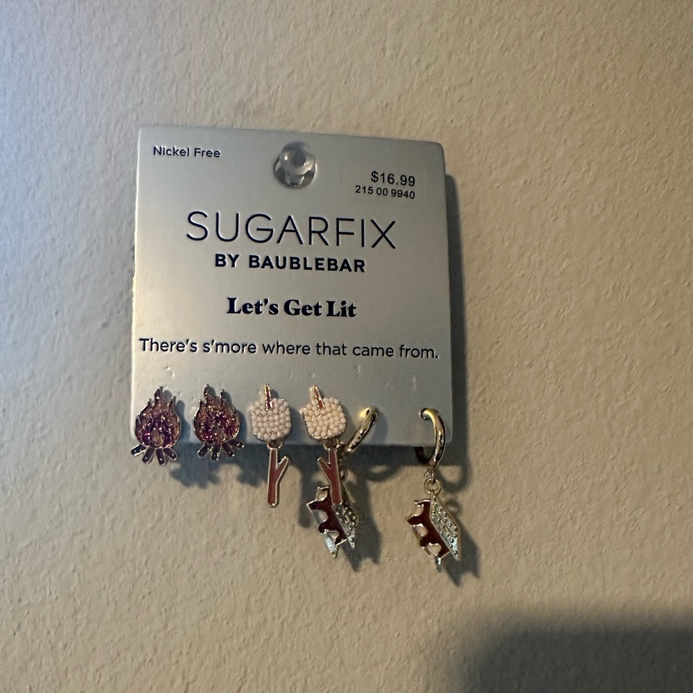 NWT: 3 Set ‘Let’s Get Lit’ Earrings.